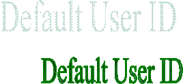 Default User ID